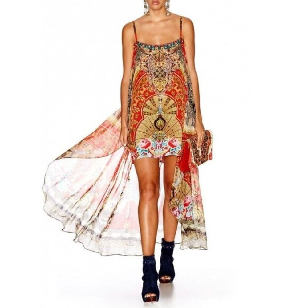 RARE! New with Tags! Camilla Cameos Dance Overlay High Low Dress Size Small